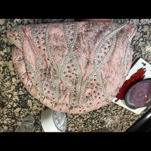 Sparkly Pink Clutch by Mylinka, Genuine Leather